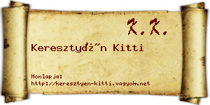 Keresztyén Kitti névjegykártya